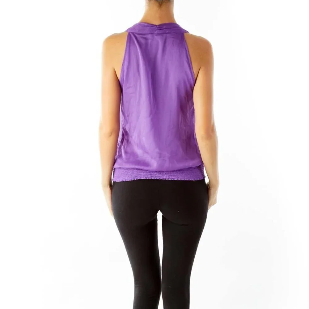 Cache Purple Ruffled Blouse - Picture 2 of 3